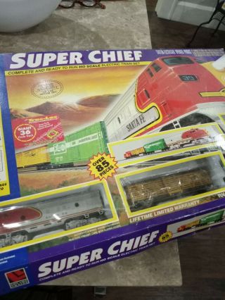 Chief Train Set Life Like Ho Scale Santa Fe Vintage Nib