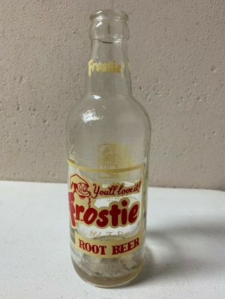 Vintage Frostie Old Fashion Root Beer Bottle - Baltimore,  Md - Soda Pop 12 Oz.