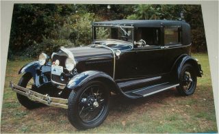 1929 Ford Model A 4 Dr Sedan Car Print (black)