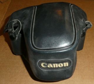Vintage Canon Flip Top Leather Case For T70 Film Camera Pr7