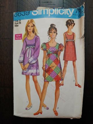 Vintage Simplicity Dress Pattern 8639