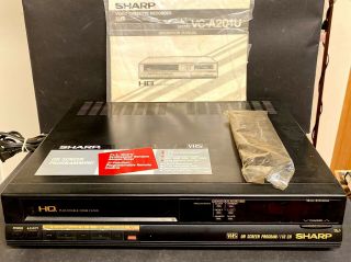Vintage Sharp Vhs Model No.  Vc - A201u July 1987 Video Cassette Recorder