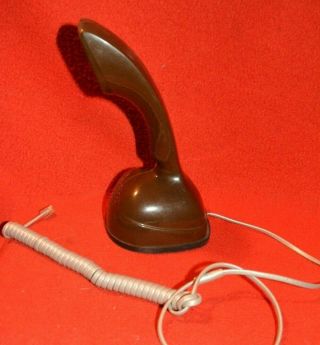 Vintage Ericafon North Electric Co.  Brown Cobra Rotary Phone 8 " Tall; Galion Ohi