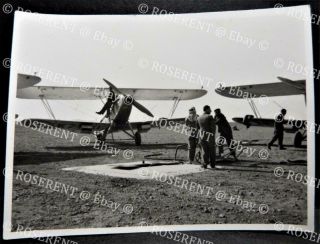 1930s Egypt - Hawker Audax Biplanes At A Desert Landing Ground - Photo 11 By 8cm