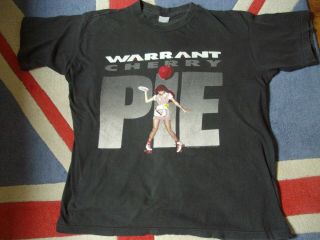 Warrant Cherry Pie 1991 Vintage Tour Shirt Large Jani Lane Poison Motley Crue