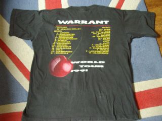 Warrant Cherry Pie 1991 Vintage Tour Shirt Large Jani Lane Poison Motley Crue 2