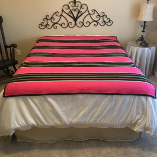 VTG Beaver State PENDLETON Wool Robes & Shawls Pink Stripe Blanket 76 