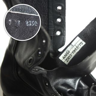 Biltrite Vintage 1967/75 Military Black Leather Steel Toe Combat Boots Size 7XN 3