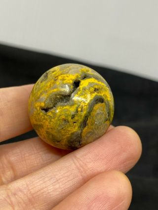 Carved Unknown Gemstone Sphere - Drusy - 33.  8 Grams - Vintage Estate Find