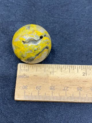 Carved Unknown Gemstone Sphere - Drusy - 33.  8 Grams - Vintage Estate Find 2