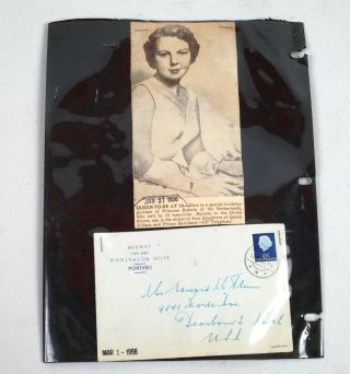 Vintage Handwritten Letter Signed 1956 Dutch Princess Beatrix The Netherlands