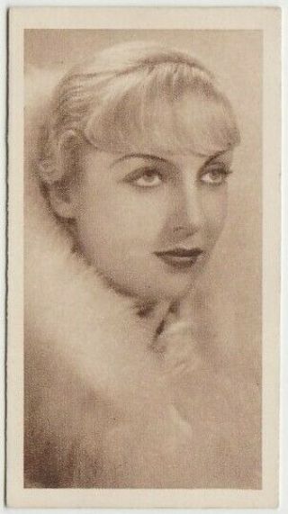 Carole Lombard Vintage 1933 Sarony Cinema Stars Tobacco Card 5 - Film Star