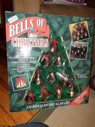Vintage Mr.  Christmas Bells Of Christmas 1992 10 Bells Remote 21 Songs Xtra Bulb