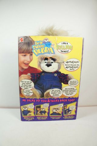 Vintage 1998 Mattel Real Talkin ' Bubba Talking Bear Attached 2