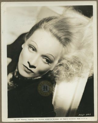 Vintage Actress Photograph: Marlene Dietrich C.  1940s