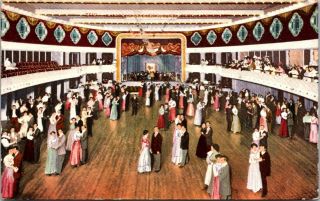 Vintage Postcard Ballroom Of Casino Santa Cruz California Posted 1916 One Cent
