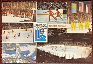 Vintage 1980 Xiii Olympic Winter Games Lake Placid York Dexter Postcard