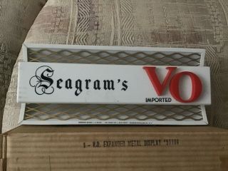Vintage Seagram’s Whiskey Vo Lighted Sign With Box