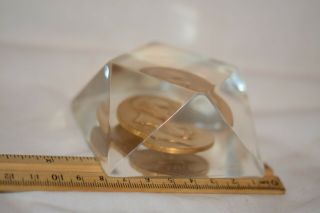Vintage Acrylic Lucite Paperweight,  W.  Clement Stone PMA 2
