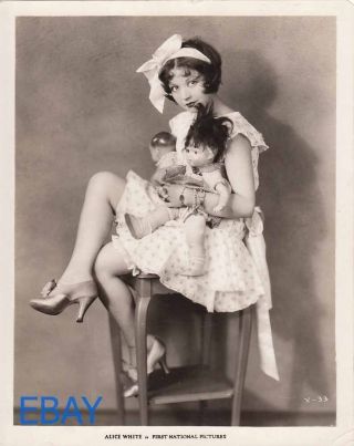 Alice White Sexy Leggy W/doll Vintage Photo