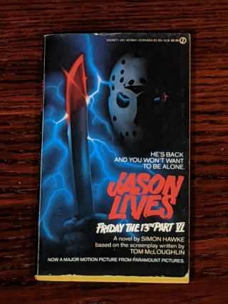 Friday The 13th Part 6 Jason Lives Vintage Novel Simon Hawke Soft Covered Book