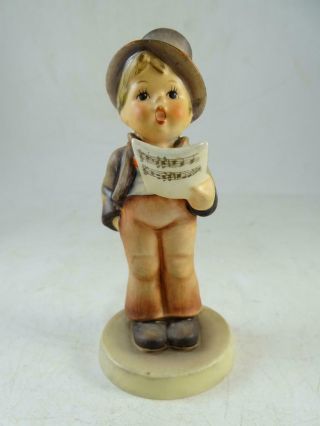 Vintage German Goebel Hummel Figurine Statue 131 Street Singer 5 " Tall Tmk - 3