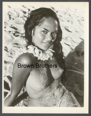 Vintage 1960s Hollywood Nude Hawaiian Girl Unknown Movie Photo 3 - Brown Bros
