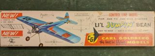 Vintage Carl Goldberg Airplane Model Kit Control Line Li 