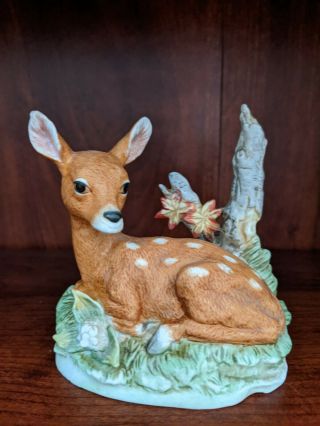 Vintage Home Interiors Homco Porcelain Deer Fawn Figurine 8879