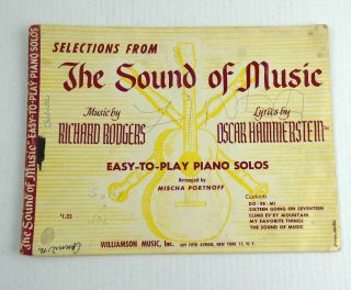 Vintage Selections From The Sound Of Music Easy - To - Play Piano Solos Book