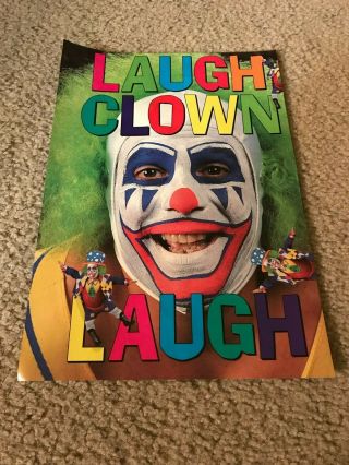 Vintage 1994 Doink The Clown Wwf Wrestling Pinup Photo 1990s Rare