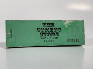 Vintage The Comedy Store Main Room Sunset Ticket Book Complete
