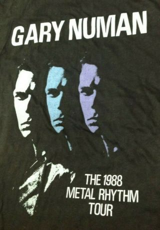 Gary Numan Metal Rhythm Vintage 1980s Concert T Shirt Single Stitch Unworn Xl