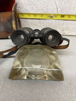 Vintage Black Vicki Binoculars 4x40 with Leather Case Made in Japan 2