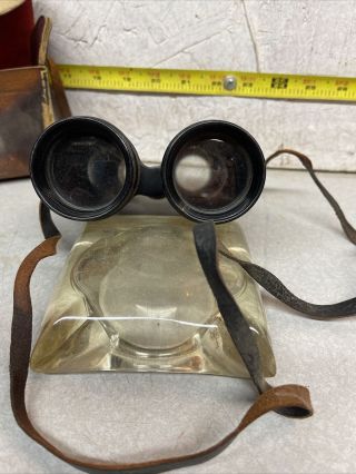Vintage Black Vicki Binoculars 4x40 with Leather Case Made in Japan 3