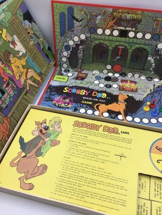 Complete Vintage 1973 Mb Scooby Doo Where Are You Mystery Castle Board Game