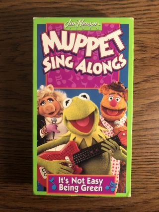 Vintage Muppet Sing - Alongs Its Not Easy Being Green Vhs 1994