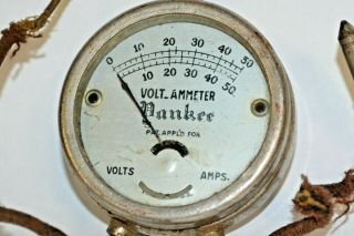 Vintage Yankee Volt Ammeter Volts Amps Gauge Steampunk As - Is