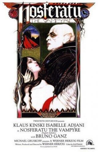 Nosferatu Movie Poster Klaus Kinski Rare 24x36 Wbg