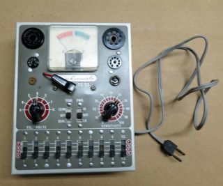 Vintage Superior Instruments Model Tc - 55 Tube Tester As - Is With Case