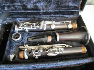 Vintage LeBLANC NORMANDY 4 WOOD CLARINET with Case 2
