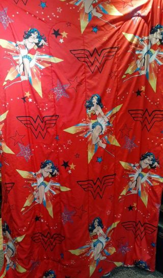 Vintage Wonder Woman Dc Comics Old Logo Twin Size Comforter Blanket Bedding