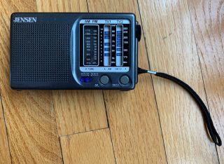 Vintage Jensen Am/fm/tv1/tv2 Pocket Portable Radio Receiver Mr - 400