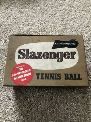 Vintage 1954 Slazenger Tennis Balls Set Of 6 Wimbledon
