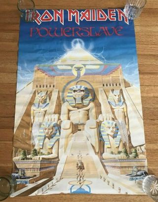 Vintage Iron Maiden Powerslave 1984 Poster 22 " X 34 "