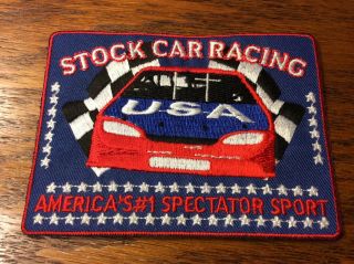 Nascar Retro Vintage Auto Racing Stock Car Usa 1 Spectator Sport Patch (is - 539)