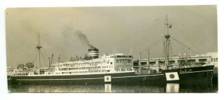 Yasukuni Maru Japanese Ocean Liner,  Ww2 Sunk In 1944,  Rare Vintage Photograph