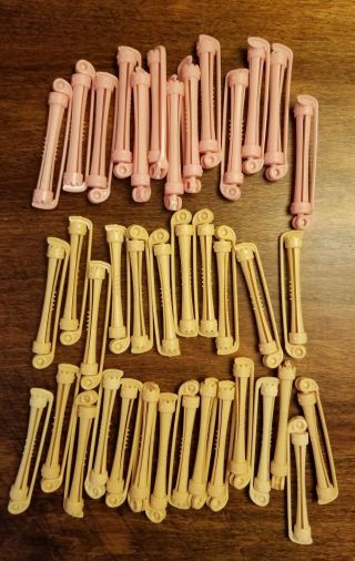 Vintage Toni Spin Curler Assortment with Box/39 Hair Rollers Perm Rods 2