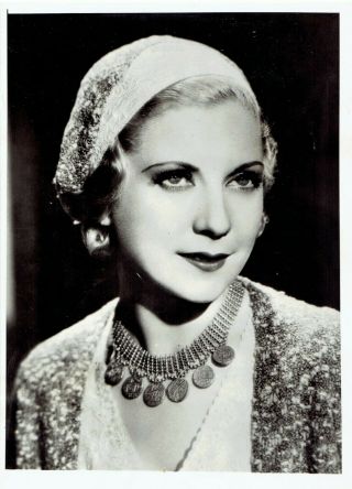 1934 Vintage Press Photo Hollywood Actress Lilyan Tashman Poses For Portrait