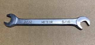 Vintage Meteor 5/16 " X 9/32 " Sae Open End Offset Ignition Wrench